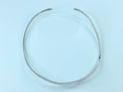 Sterling Silver 925 Greek Meander Fret thin choker collar necklace