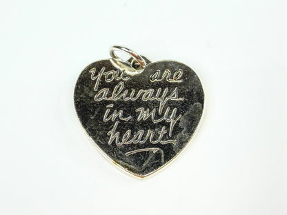 James Avery Sterling Silver You Are Always in My Heart Charm 5.1g JR2109