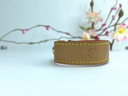 Louis Vuitton Brown Leather Bangle Bracelet GS62