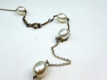 Vintage Tiffany & Co Elsa Peretti Pearl by the Yard sterling necklace 18" JR1355
