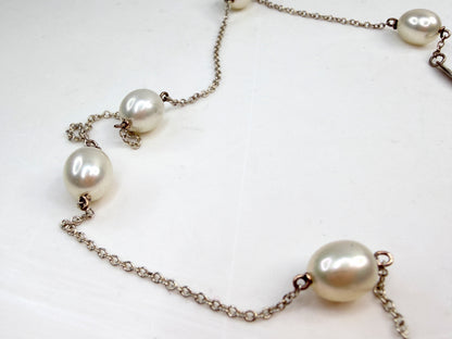 Vintage Tiffany & Co Elsa Peretti Pearl by the Yard sterling necklace 18" JR1355