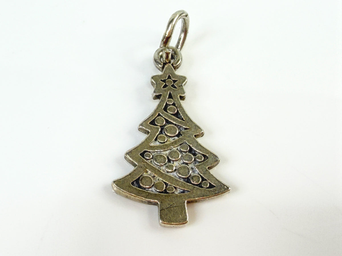James Avery Sterling Silver Christmas Tree Charm Holiday Jewelry 1.4g JR2111