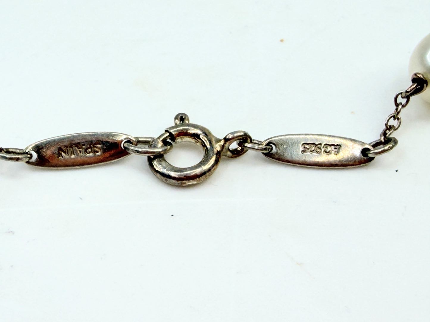 Vintage Tiffany & Co Elsa Peretti Pearl by the Yard sterling necklace 18" JR1355