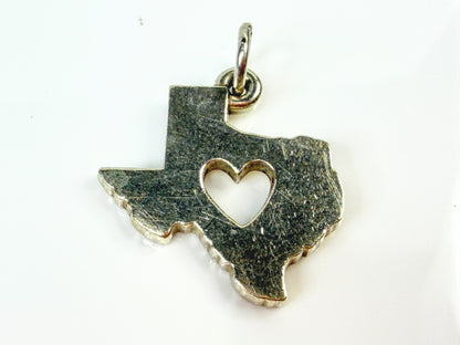 James Avery Sterling Silver Texas Heart Cutout Charm State Jewelry JR2112
