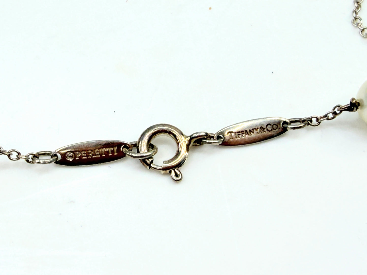 Vintage Tiffany & Co Elsa Peretti Pearl by the Yard sterling necklace 18" JR1355