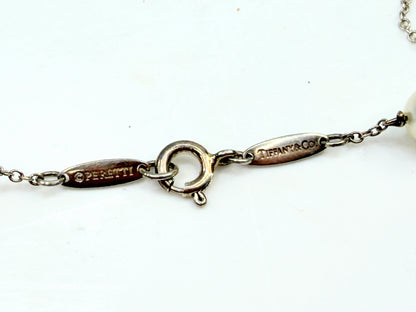 Vintage Tiffany & Co Elsa Peretti Pearl by the Yard sterling necklace 18" JR1355