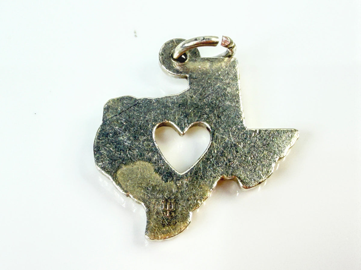James Avery Sterling Silver Texas Heart Cutout Charm State Jewelry JR2112