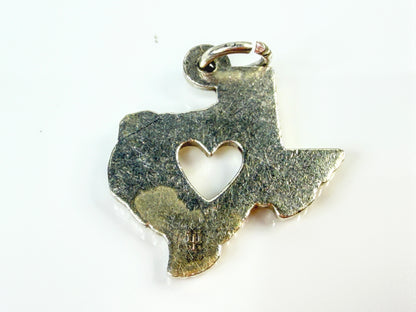 James Avery Sterling Silver Texas Heart Cutout Charm State Jewelry JR2112