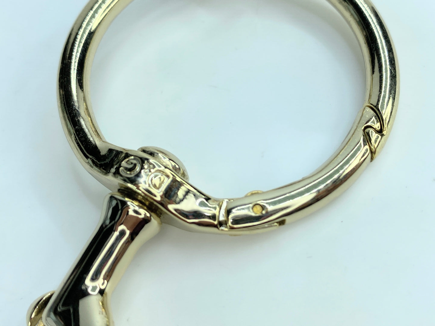 Dolce & Gabbana Keychain Leather Logo Metal Ring Hook Keyring GS65