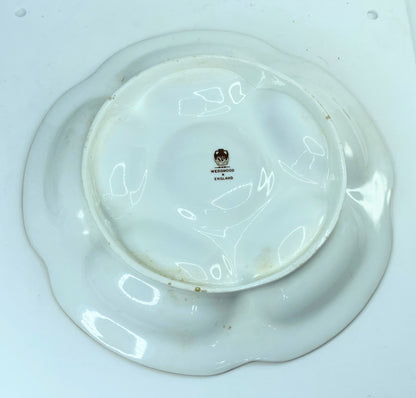 England Wedgwood Art Deco bone China Embossed & gold gilt oyster plate 9" A324