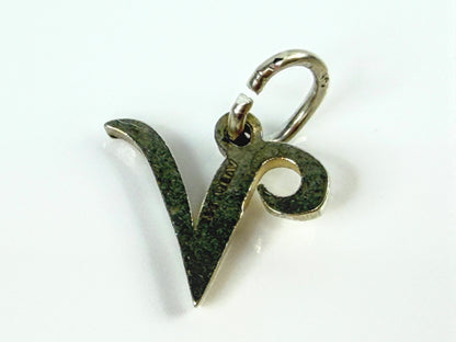 James Avery Sterling Silver Script Initial V Letter Charm Monogram JR2120