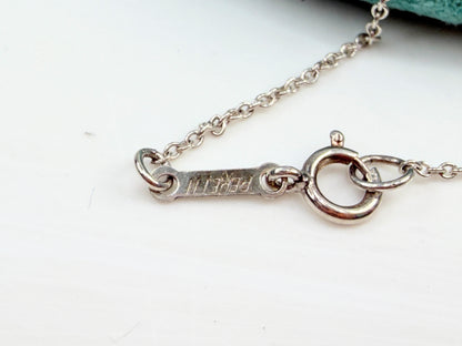 Vintage Tiffany & Co. Elsa Peretti Open Heart Necklace sterling 16in JR1360