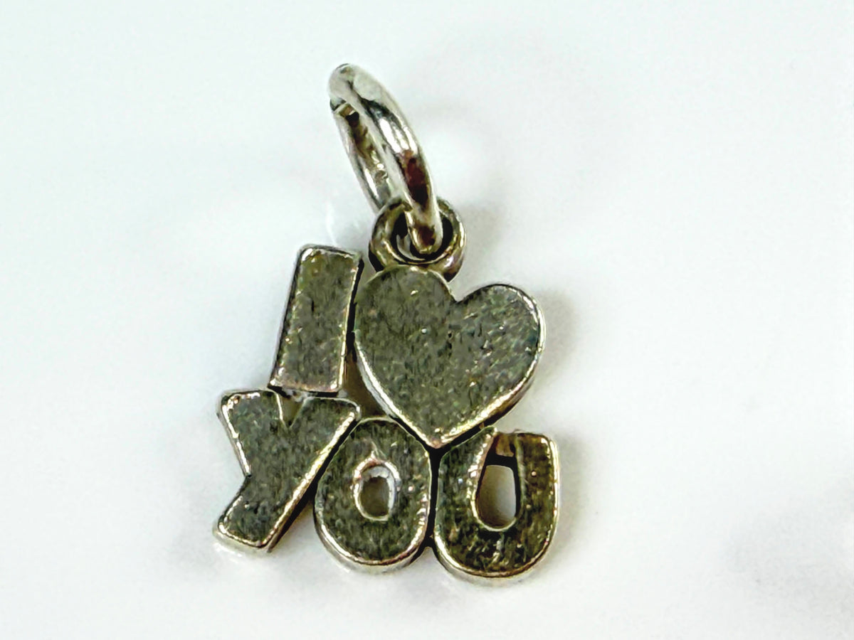 James Avery Sterling Silver I Love You Heart Charm Retired Jewelry JR2121
