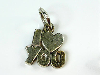 James Avery Sterling Silver I Love You Heart Charm Retired Jewelry JR2121