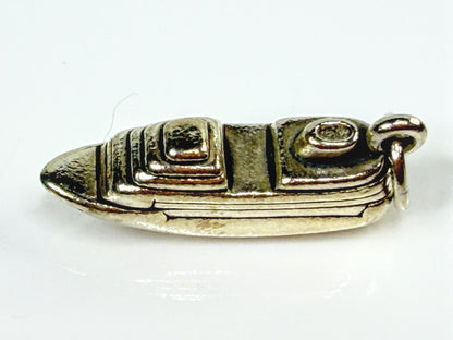 James Avery Retired Sterling Silver 3D Speedboat Motor Boat Charm 7g JR2122