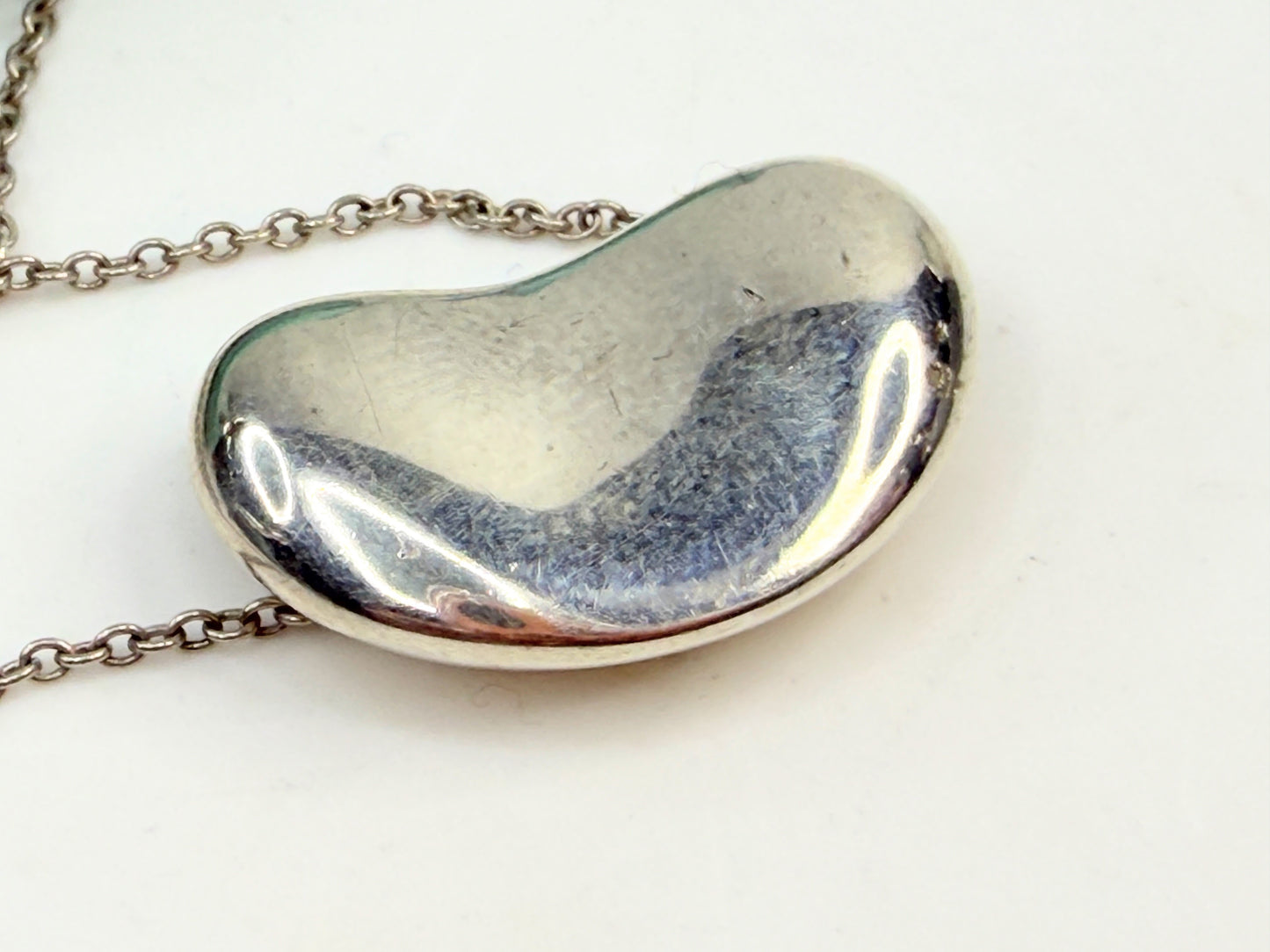 Tiffany & Co. Vintage Elsa Peretti Sterling large Bean Pendant 16" 8.0g JR1362