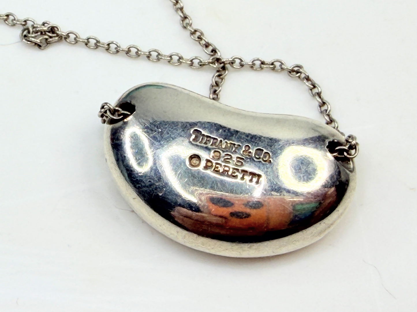Tiffany & Co. Vintage Elsa Peretti Sterling large Bean Pendant 16" 8.0g JR1362