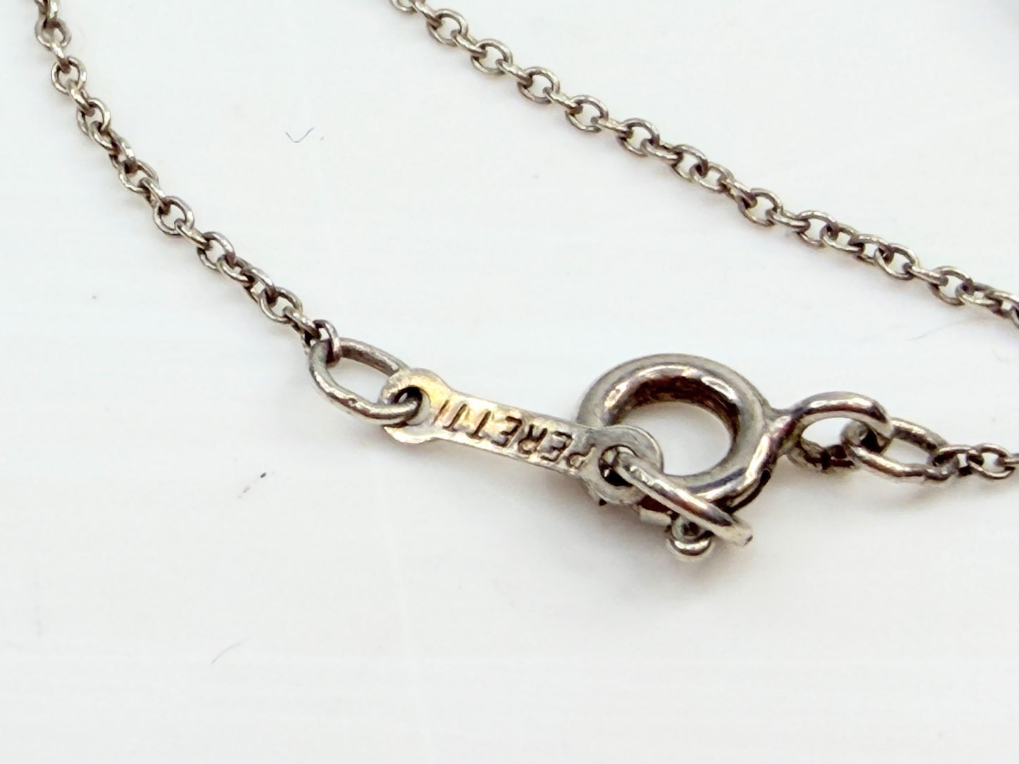Tiffany & Co. Vintage Elsa Peretti Sterling large Bean Pendant 16" 8.0g JR1362