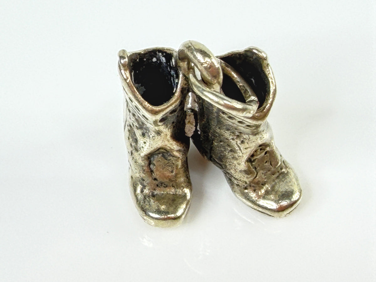 James Avery Sterling Silver 3D Cowboy Boots Western Charm 6.6g JR2125
