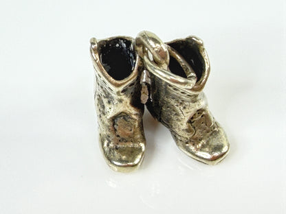 James Avery Sterling Silver 3D Cowboy Boots Western Charm 6.6g JR2125