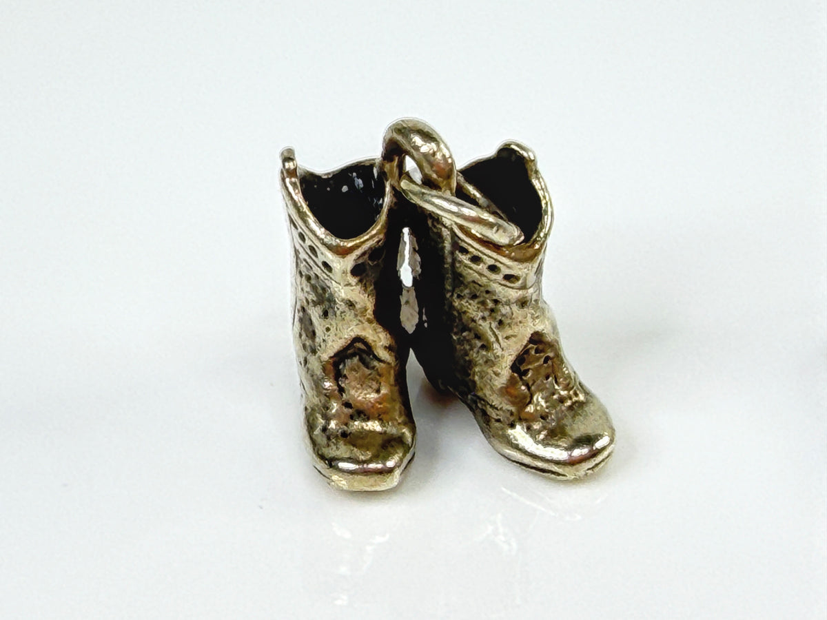 James Avery Sterling Silver 3D Cowboy Boots Western Charm 6.6g JR2125
