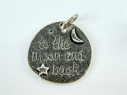 James Avery Sterling Silver To the Moon and Back Love Charm 3.7g JR2135