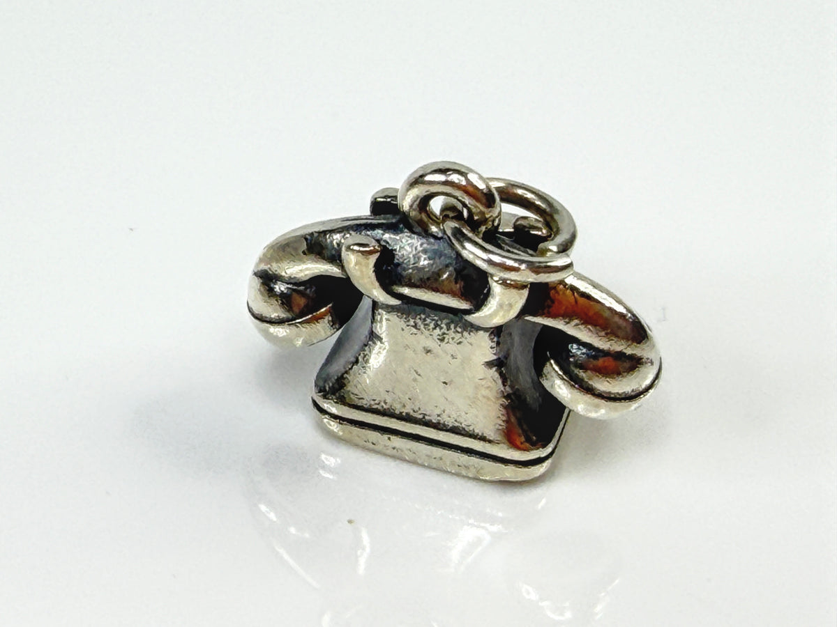 James Avery Retired Sterling Silver 3D Rotary Telephone Phone Charm JR2127