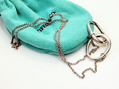 Tiffany & Co. Peretti Double Loop Necklace Pendant charm Silver 925 JR1367