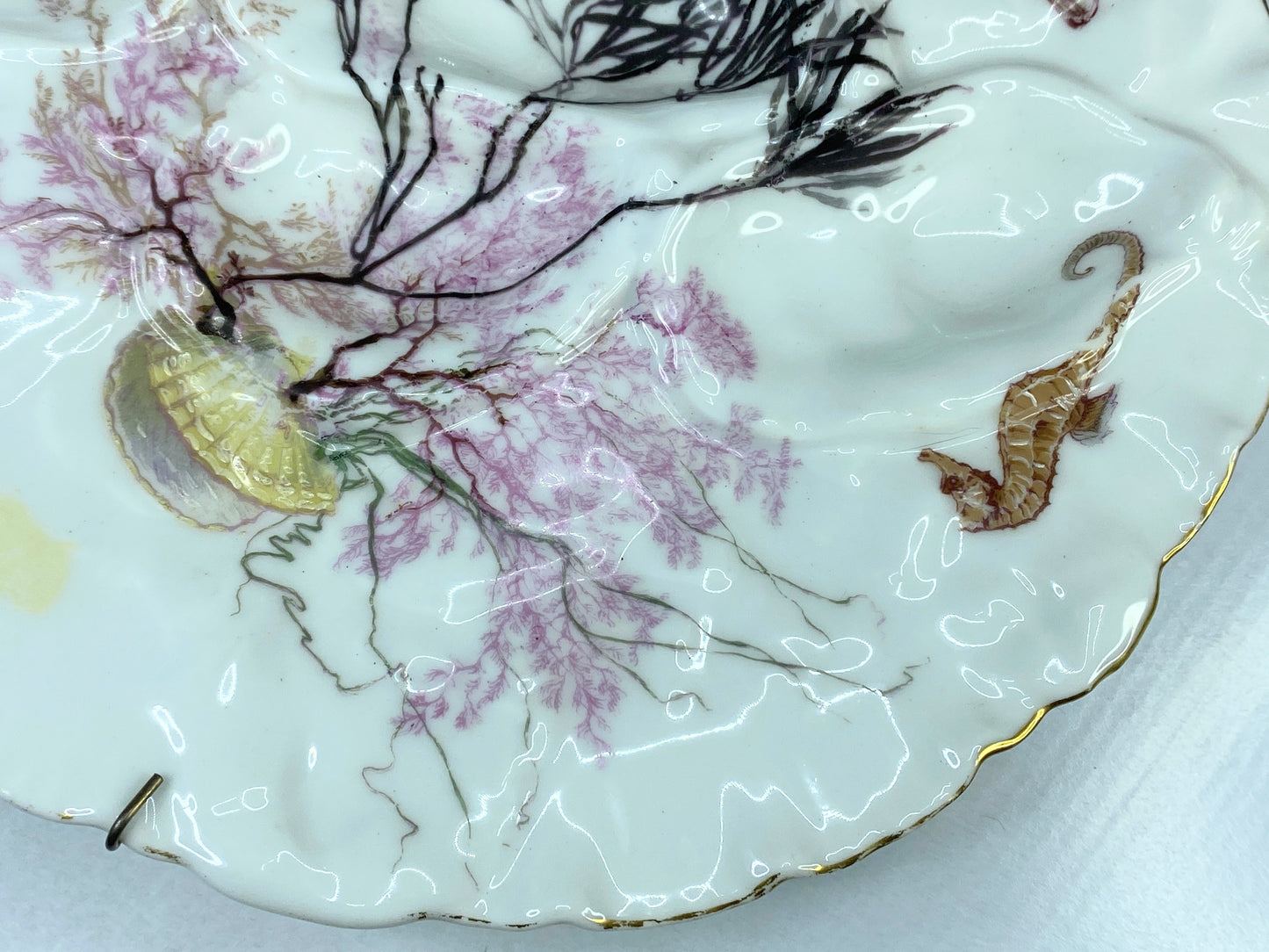 19th century Haviland & Co Limoges Oyster plate with Turkey Pattern H & Co A333