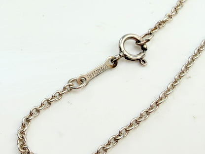 Tiffany & Co. Elsa Peretti XL Open Heart Pendant 18" sterling w/pouch JR1370