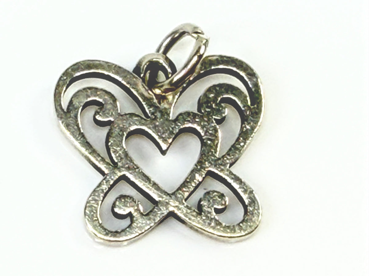 James Avery Sterling Silver large Open Butterfly Heart Love Nature Charm JR2148