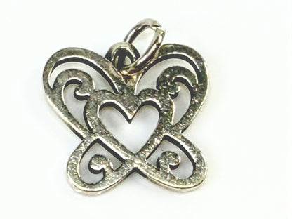 James Avery Sterling Silver large Open Butterfly Heart Love Nature Charm JR2148