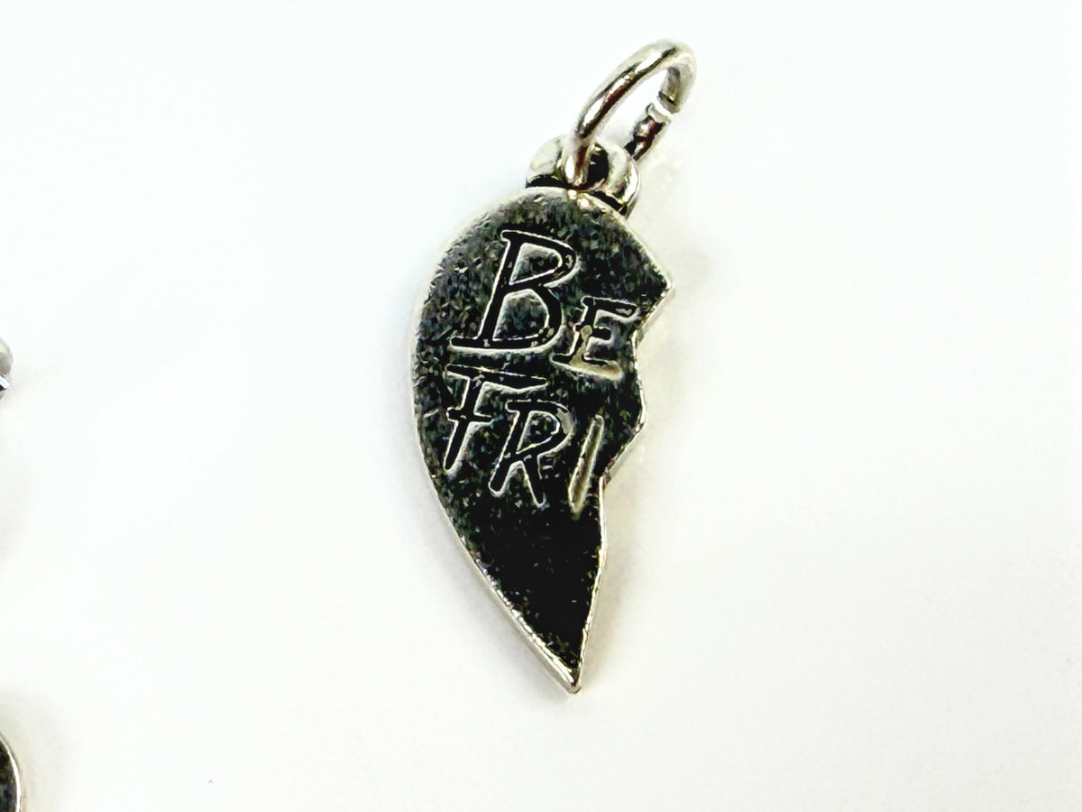 James Avery Retired Sterling Silver Best Friend Half Heart Charm JR2142