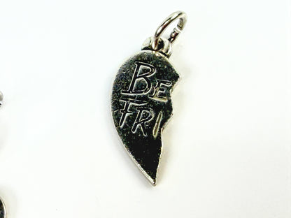 James Avery Retired Sterling Silver Best Friend Half Heart Charm JR2142