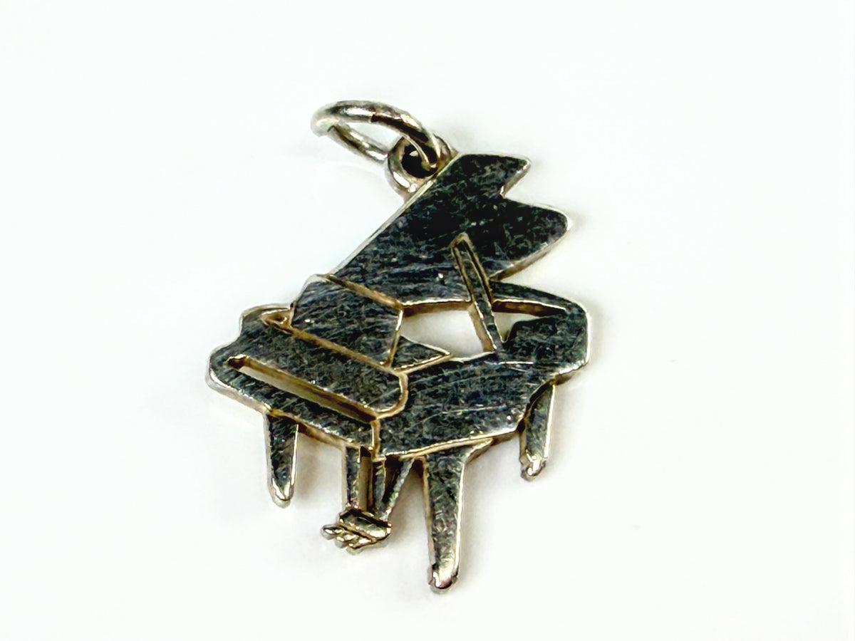 James Avery Retired Sterling Silver 3D Grand Piano Music Charm JR2143