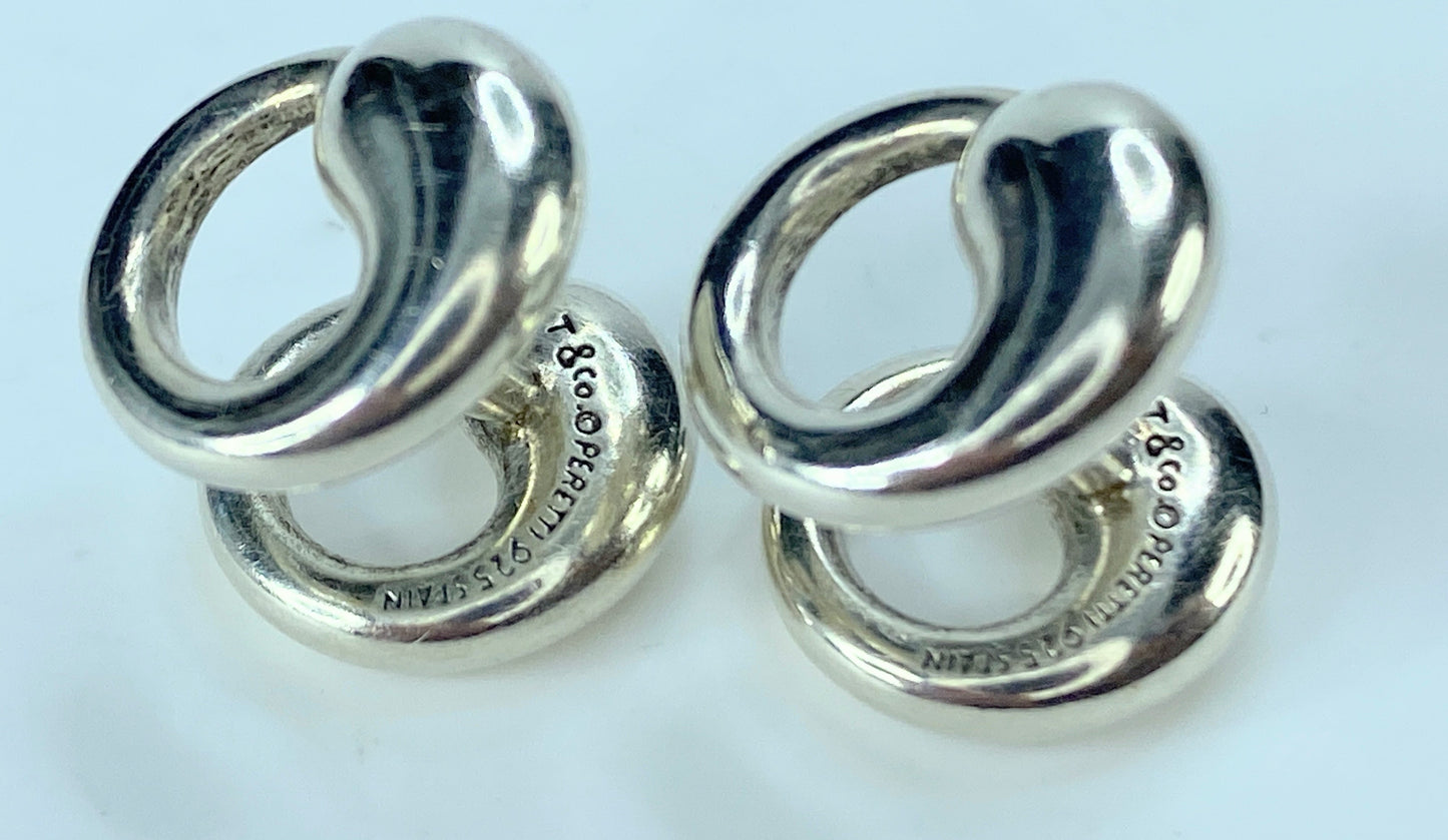 Tiffany & Co. Elsa Peretti Eternal Circle Cufflinks w/pouch GS76