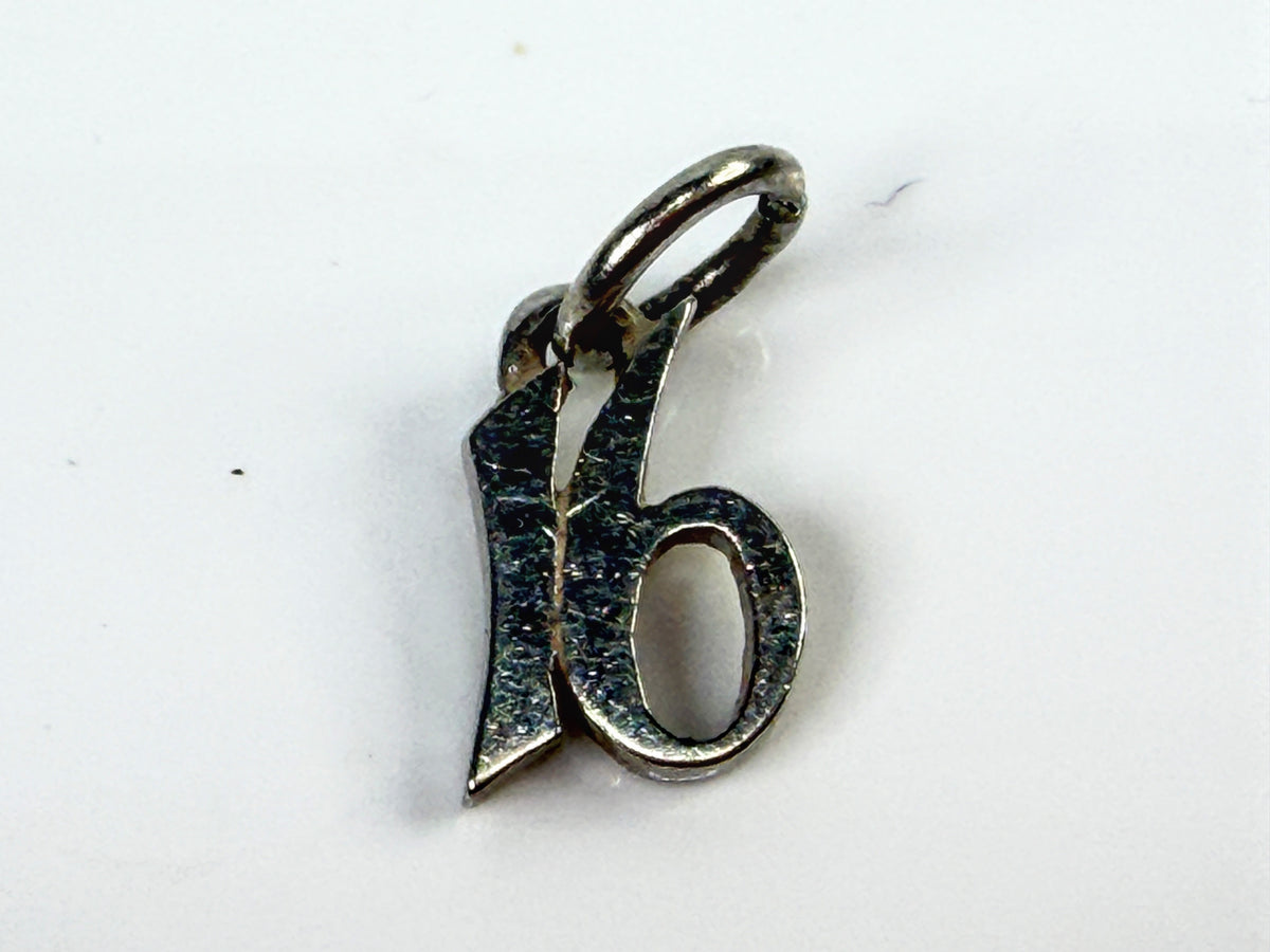 James Avery Retired Sterling Silver Number 16 Sweet Sixteen Charm JR2145