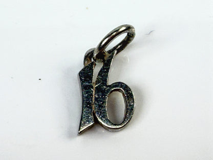 James Avery Retired Sterling Silver Number 16 Sweet Sixteen Charm JR2145