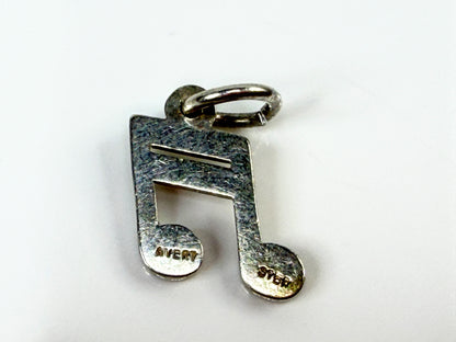 James Avery Retired Sterling Silver Double Music Notes Musical Charm JR2146