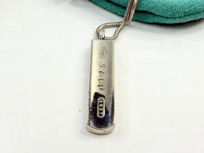 Tiffany & Co 1837 Sterling Silver Bar Necklace 18.25" JR1374