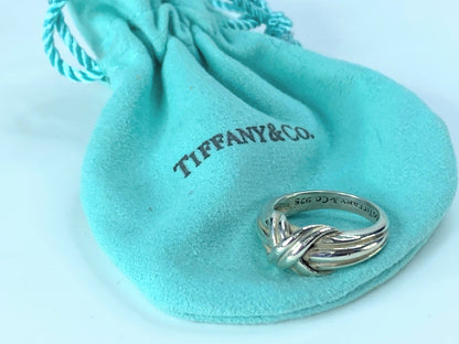 Tiffany & Co Silver Signature X Band Ring. Size 5.5 JR9889