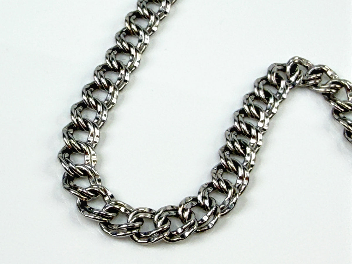 James Avery Sterling Silver Double Link Charm Bracelet 7" Box JR2163