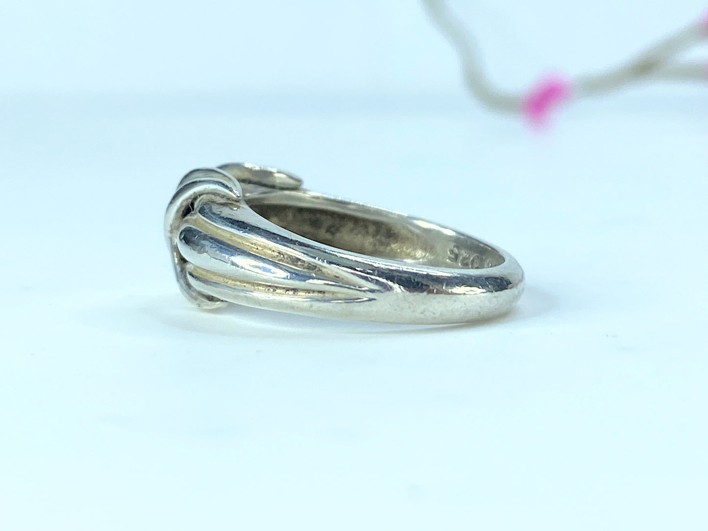 Tiffany & Co Silver Signature X Band Ring. Size 5.5 JR9889