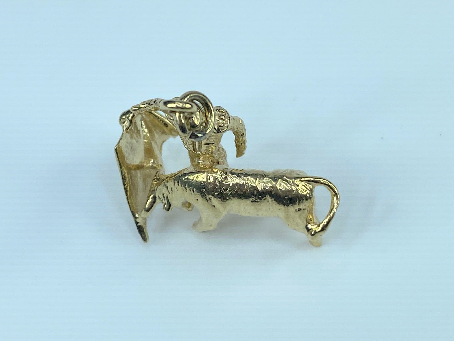 Matador with la Muleta bullfighting 3D in 9K charm pendant