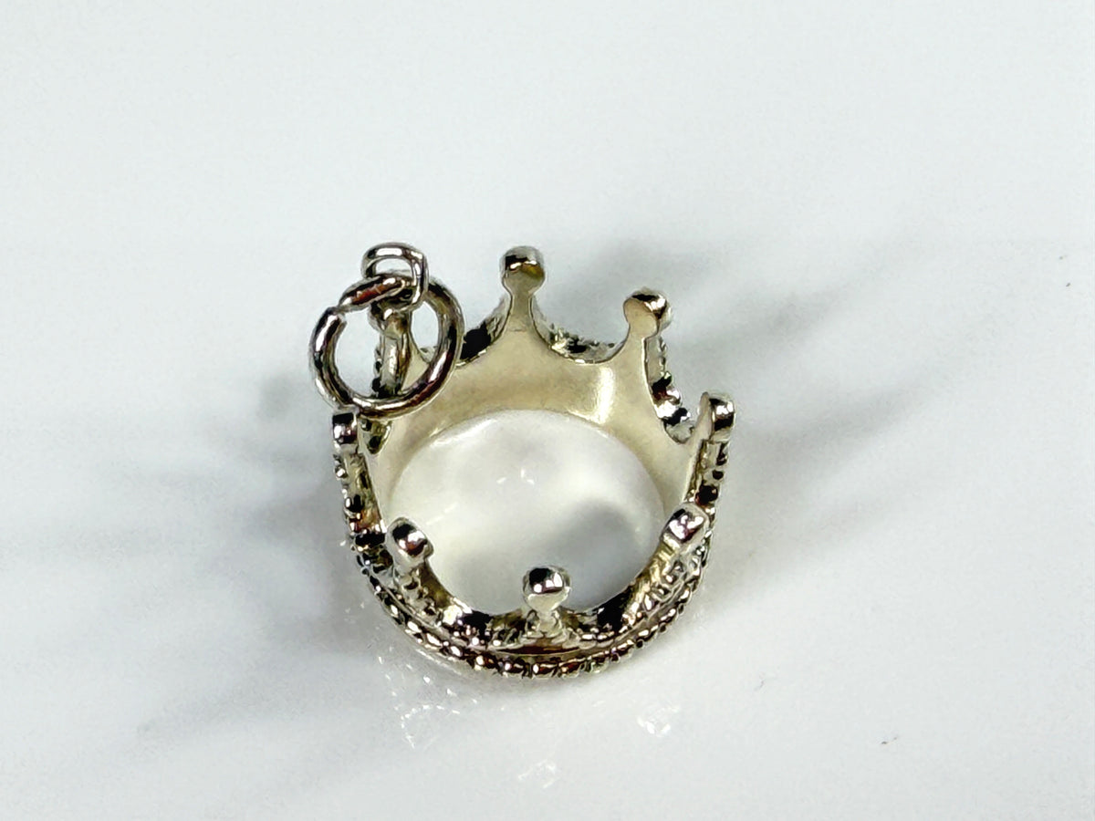 Tiffany & Co. Sterling Silver 3D Princess Crown Charm Pendant AG925 Pouch JR2116
