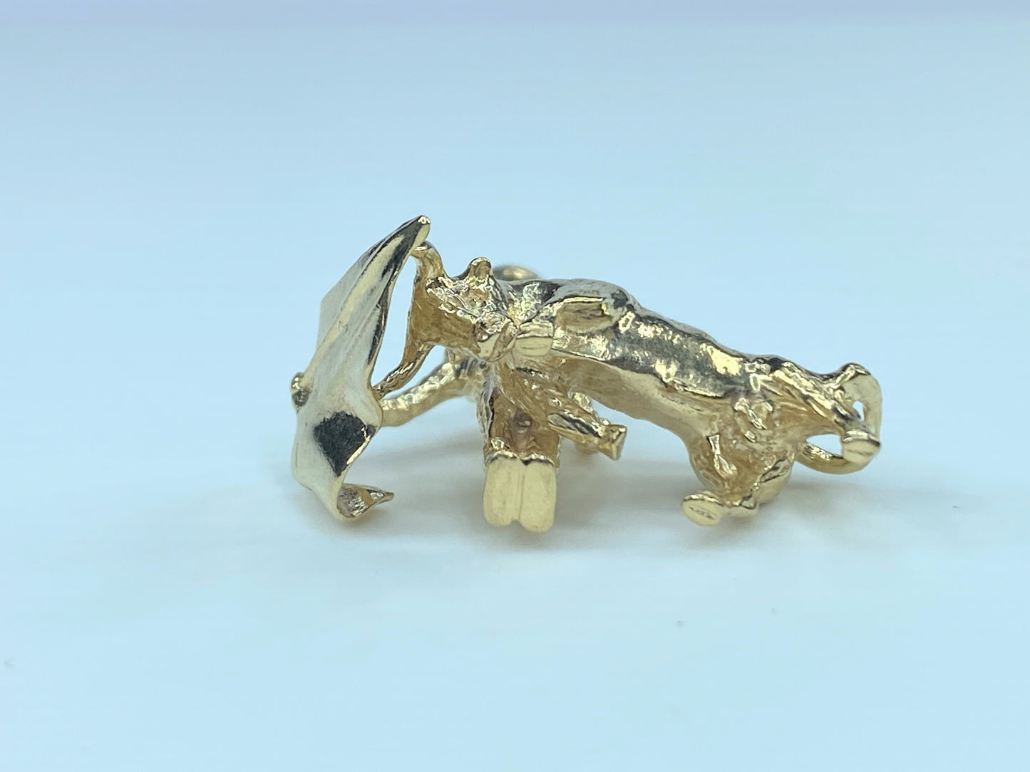 Matador with la Muleta bullfighting 3D in 9K charm pendant