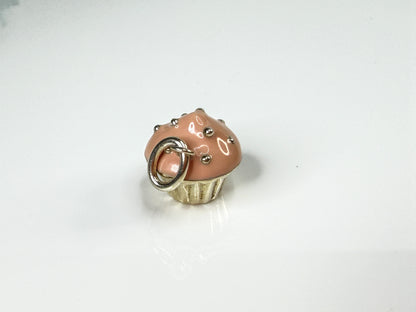 Tiffany & Co. Retired Pink Enamel Sterling Silver Cupcake Charm Pouch JR2150