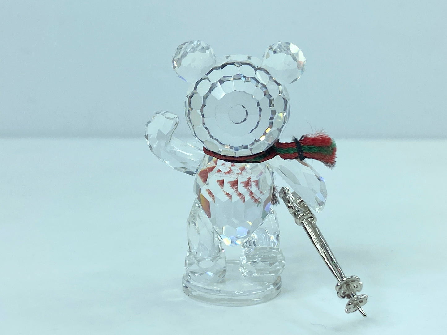 Swarovski Crystal Kris Bear Ski Poles Figurine Glass Martin Zendron S122