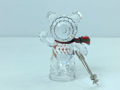 Swarovski Crystal Kris Bear Ski Poles Figurine Glass Martin Zendron S122