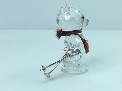 Swarovski Crystal Kris Bear Ski Poles Figurine Glass Martin Zendron S122